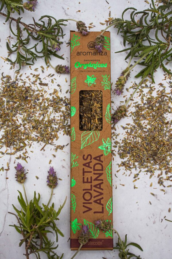 Sahumerio Orgánico Violetas Lavanda (Protección)