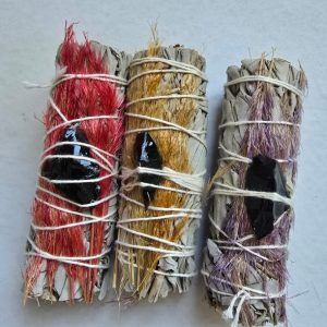 Salvia Blanca y Obsidiana Mexicana